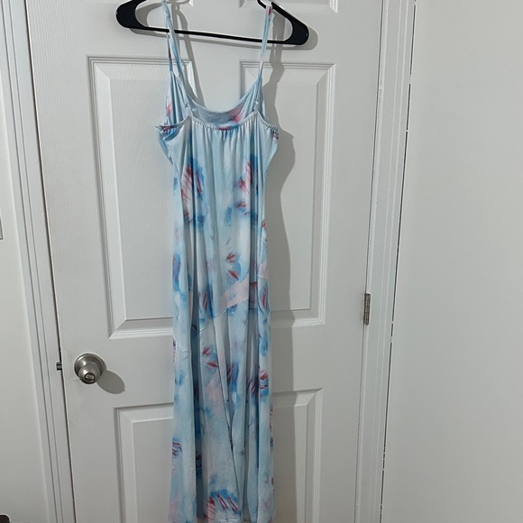 Light Blue Floral Slip Maxi Dress - Picture 2 of 3